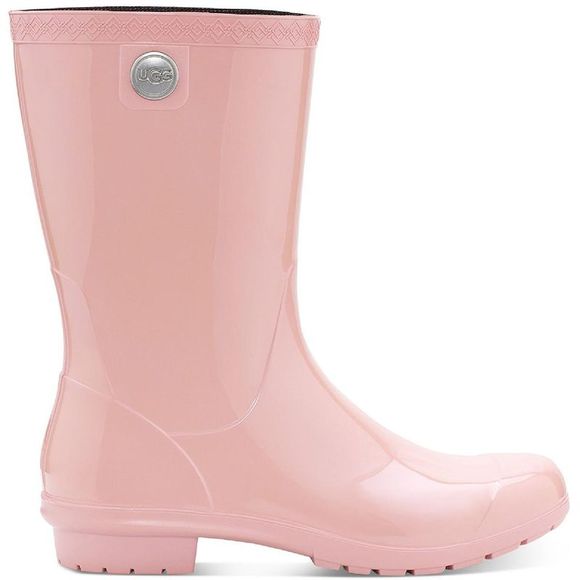 Ugg Womens Sienna Pink Rubber Mid-Calf Fashion Rain Boots Shoes Used - Picture 2 of 6